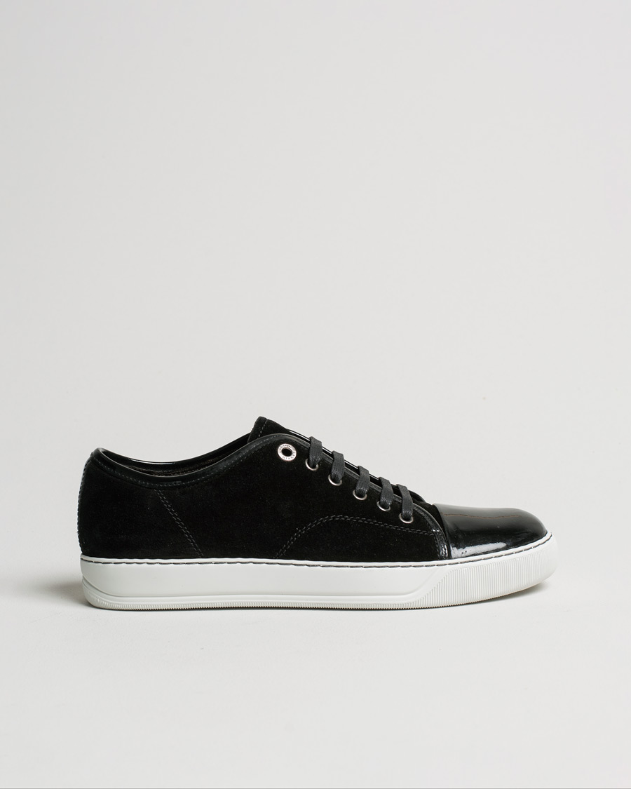 Herre | Lanvin Patent Cap Toe Sneaker Black | Pre-owned | Lanvin Patent Cap Toe Sneaker Black