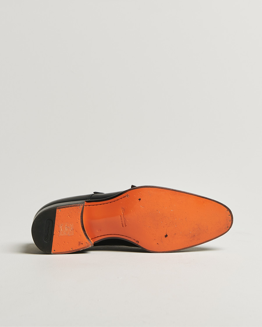 Herre | Santoni Blake Double Monk Black Calf | Pre-owned | Santoni Blake Double Monk Black Calf