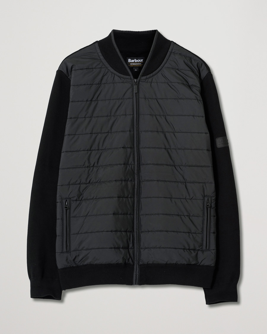 Herre | Trøjer | Pre-owned | Barbour International Baffle Zip Through Sweater Black