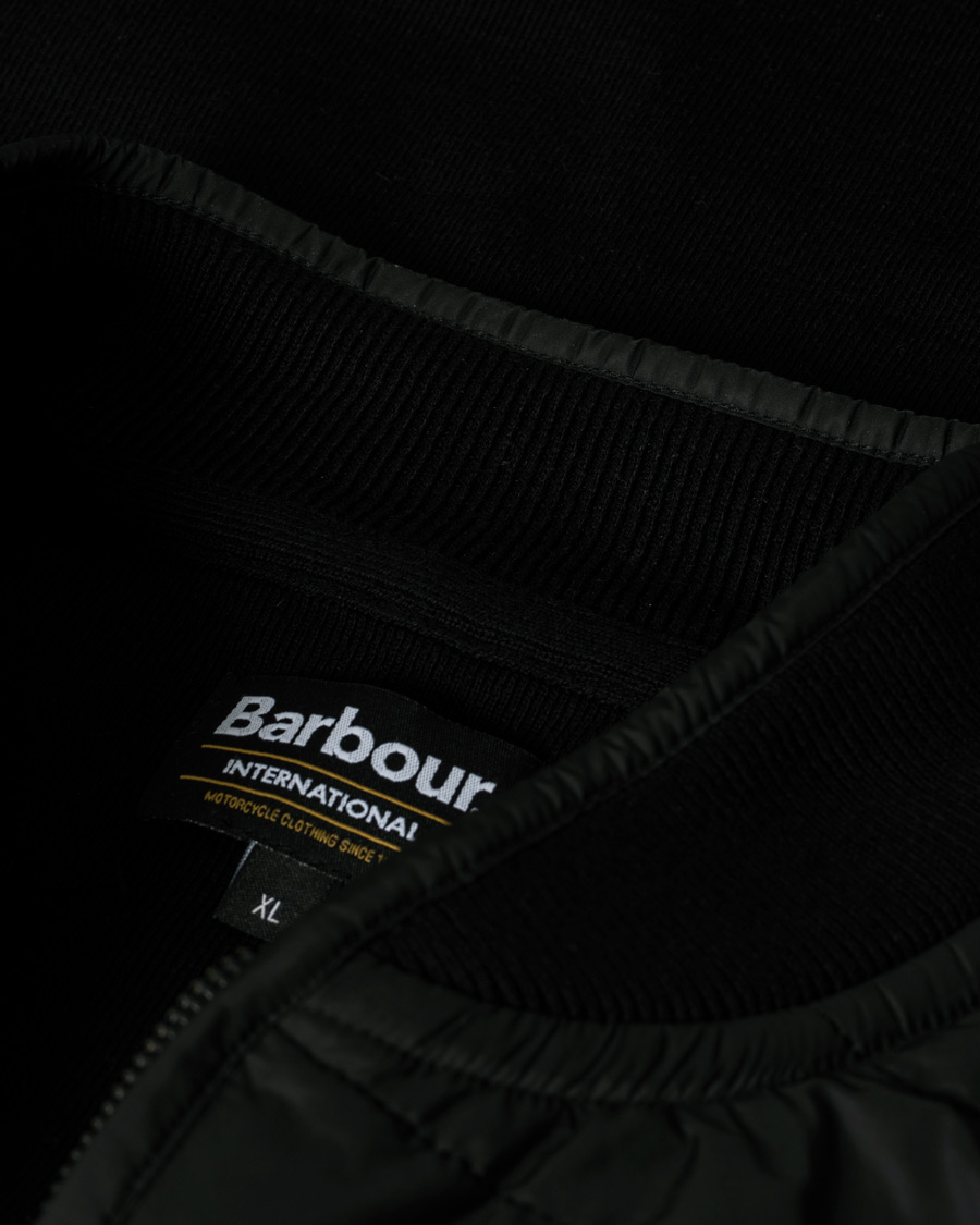 Herre | Trøjer | Pre-owned | Barbour International Baffle Zip Through Sweater Black