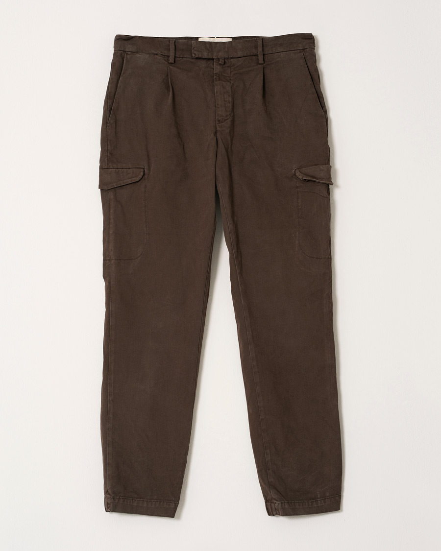 Herre | Briglia 1949 Brushed Cotton Cargo Trousers Brown 46 | Pre-owned | Briglia 1949 Brushed Cotton Cargo Trousers Brown 46