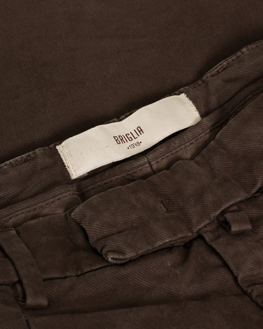 Herre | Briglia 1949 Brushed Cotton Cargo Trousers Brown 46 | Pre-owned | Briglia 1949 Brushed Cotton Cargo Trousers Brown 46