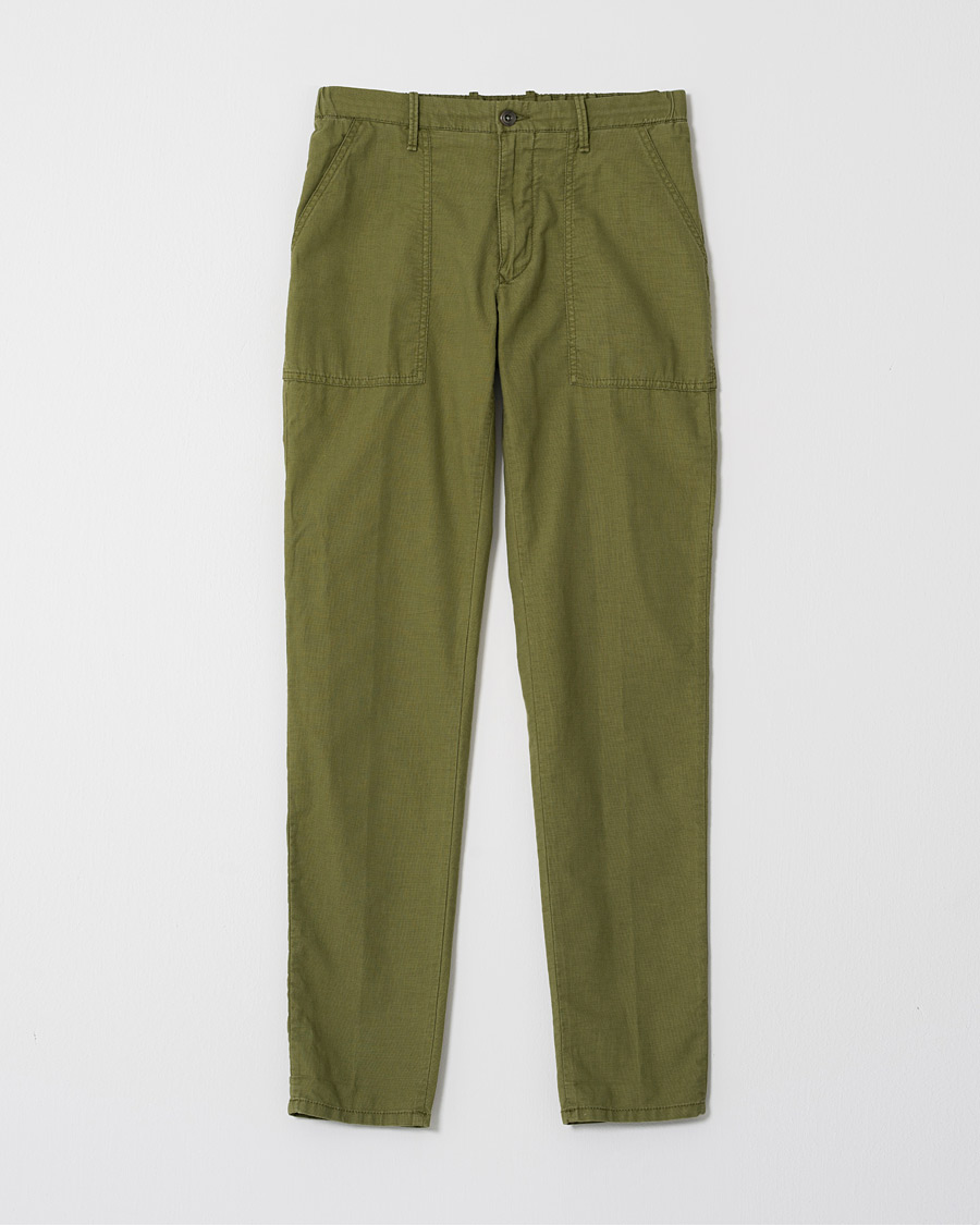 Herre | Incotex Slim Fit Drawstring Work Pants Military W32 | Pre-owned | Incotex Slim Fit Drawstring Work Pants Military W32
