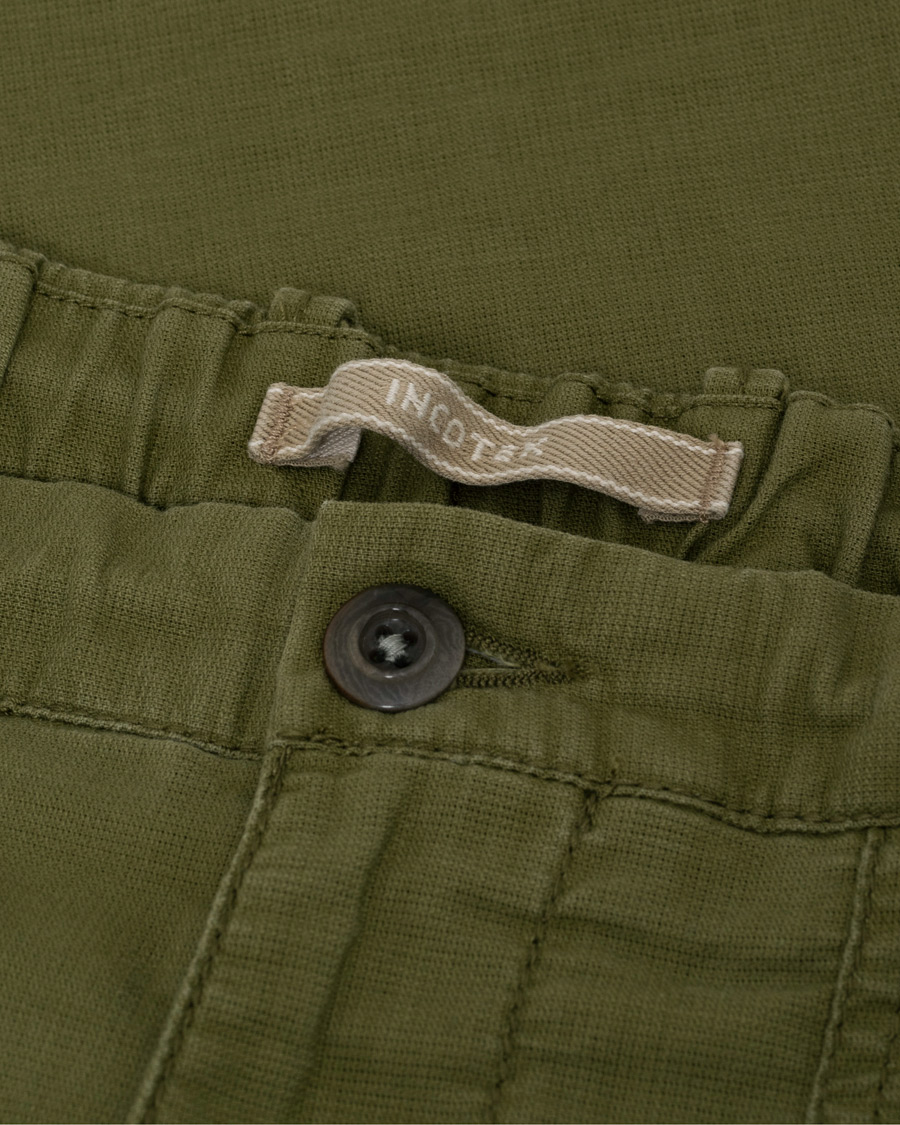 Herre | Incotex Slim Fit Drawstring Work Pants Military W32 | Pre-owned | Incotex Slim Fit Drawstring Work Pants Military W32