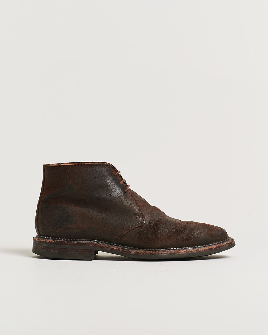 Herre | Pre-owned Randsyede sko | Pre-owned | Crockett & Jones Molton Chukka Dk Brown Rough-Out Suede UK8 - EU42