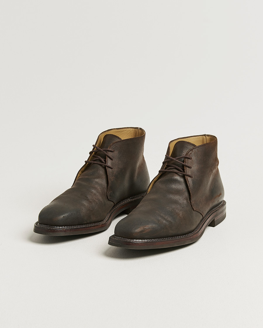 Herre | Pre-owned Randsyede sko | Pre-owned | Crockett & Jones Molton Chukka Dk Brown Rough-Out Suede UK10 - EU44