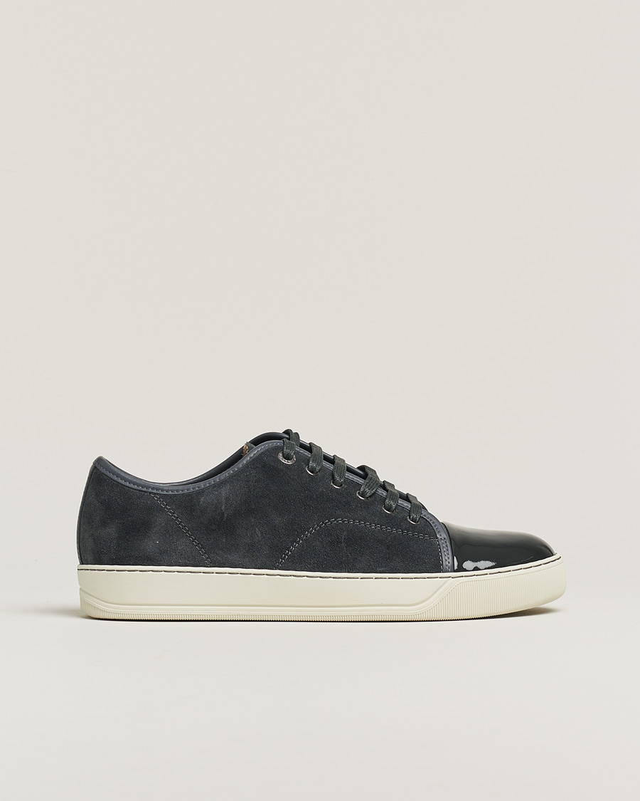Herre | Lanvin DBB1 Patent Cap Toe Sneaker Dark Grey | Pre-owned | Lanvin DBB1 Patent Cap Toe Sneaker Dark Grey