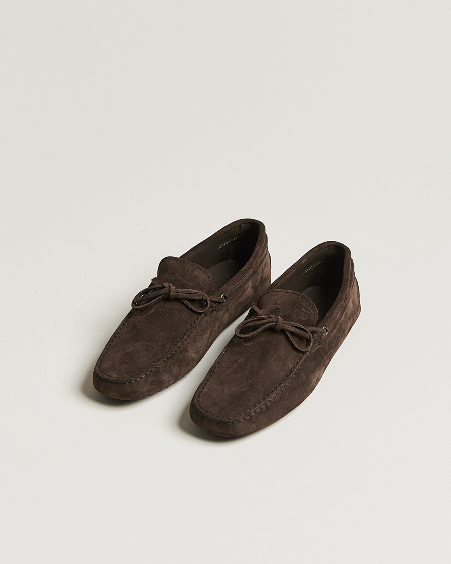 Herre | Pre-owned Sko | Pre-owned | Tod's Lacetto Gommino Carshoe Dark Brown Suede UK8 - EU42
