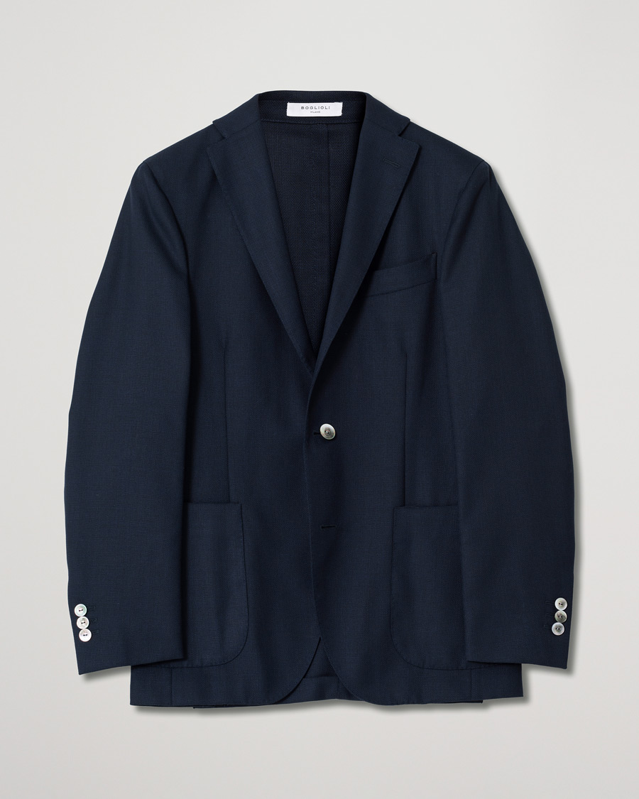 Herre | Blazere & jakker | Pre-owned | Boglioli K Jacket Wool Hopsack Blazer Navy