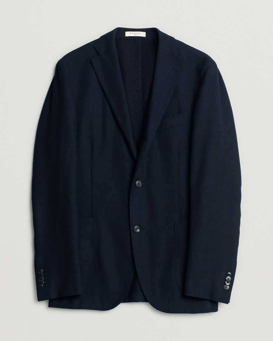 Herre | Blazere & jakker | Pre-owned | Boglioli K Jacket Wool Hopsack Blazer Navy