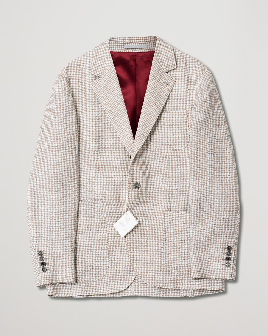 Herre | Blazere & jakker | Pre-owned | Brunello Cucinelli Linen/Silk Patch Pocket Blazer Beige 52