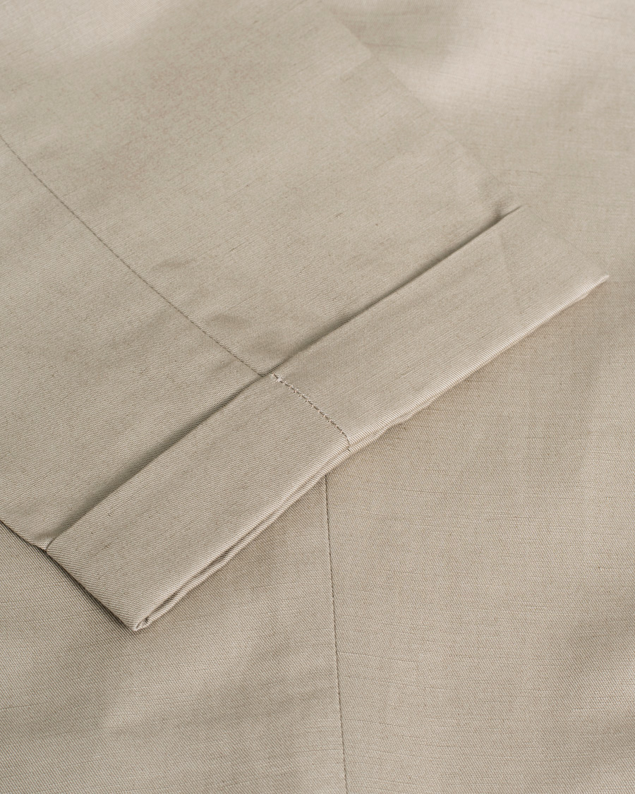 Herr | Pre-owned Byxor | Pre-owned | Briglia 1949 Easy Fit Pleated Linen/Cotton Trousers Beige