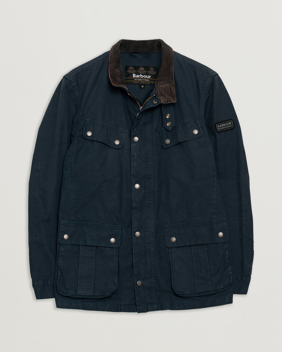 Herre | Barbour International Summer Wash Duke Casual Jacket Navy | Pre-owned | Barbour International Summer Wash Duke Casual Jacket Navy