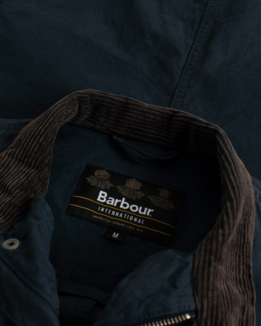 Herre | Barbour International Summer Wash Duke Casual Jacket Navy | Pre-owned | Barbour International Summer Wash Duke Casual Jacket Navy