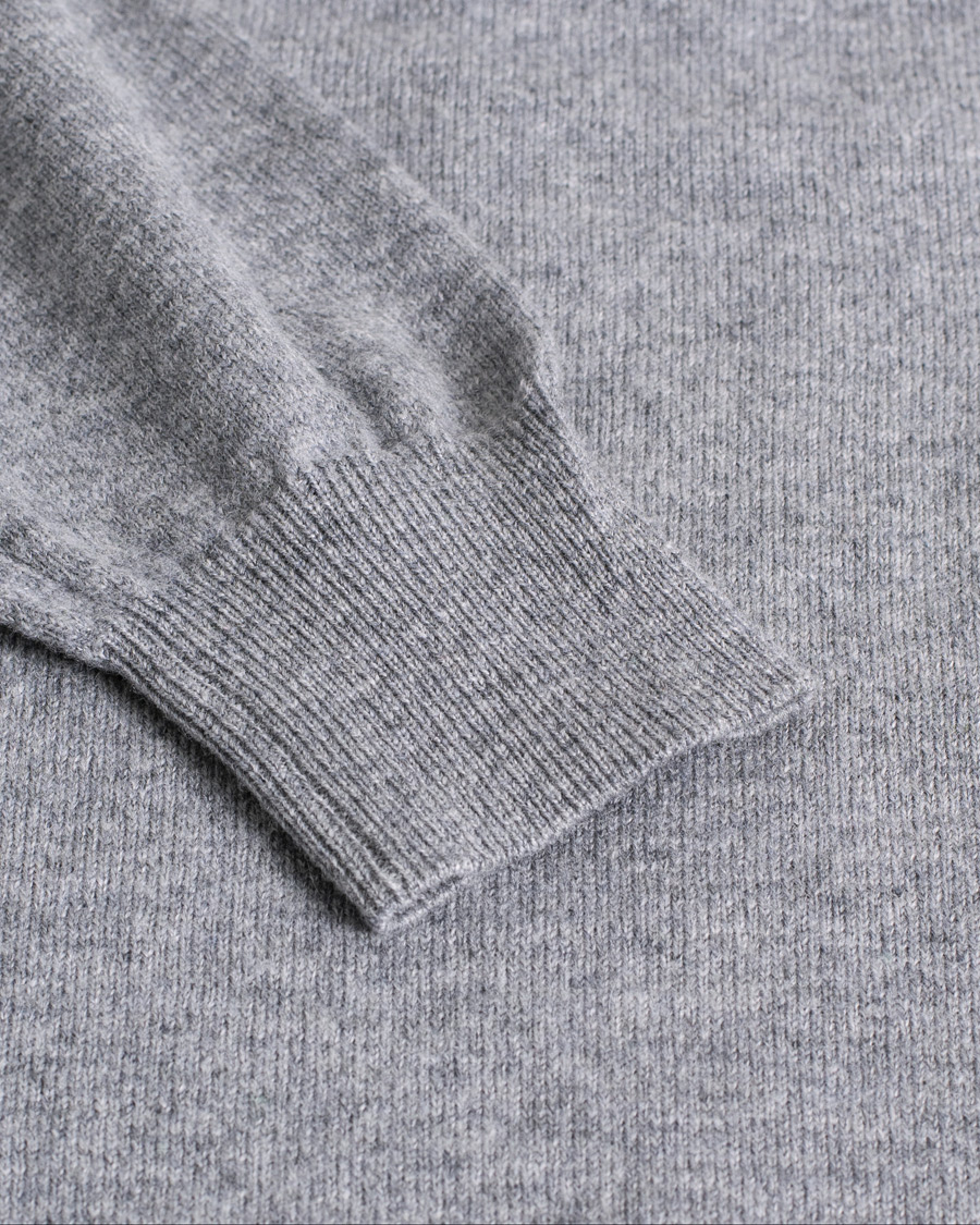 Herre | Trøjer | Pre-owned | Corneliani Virgin Wool/Cashemere Half Zip Grey 46
