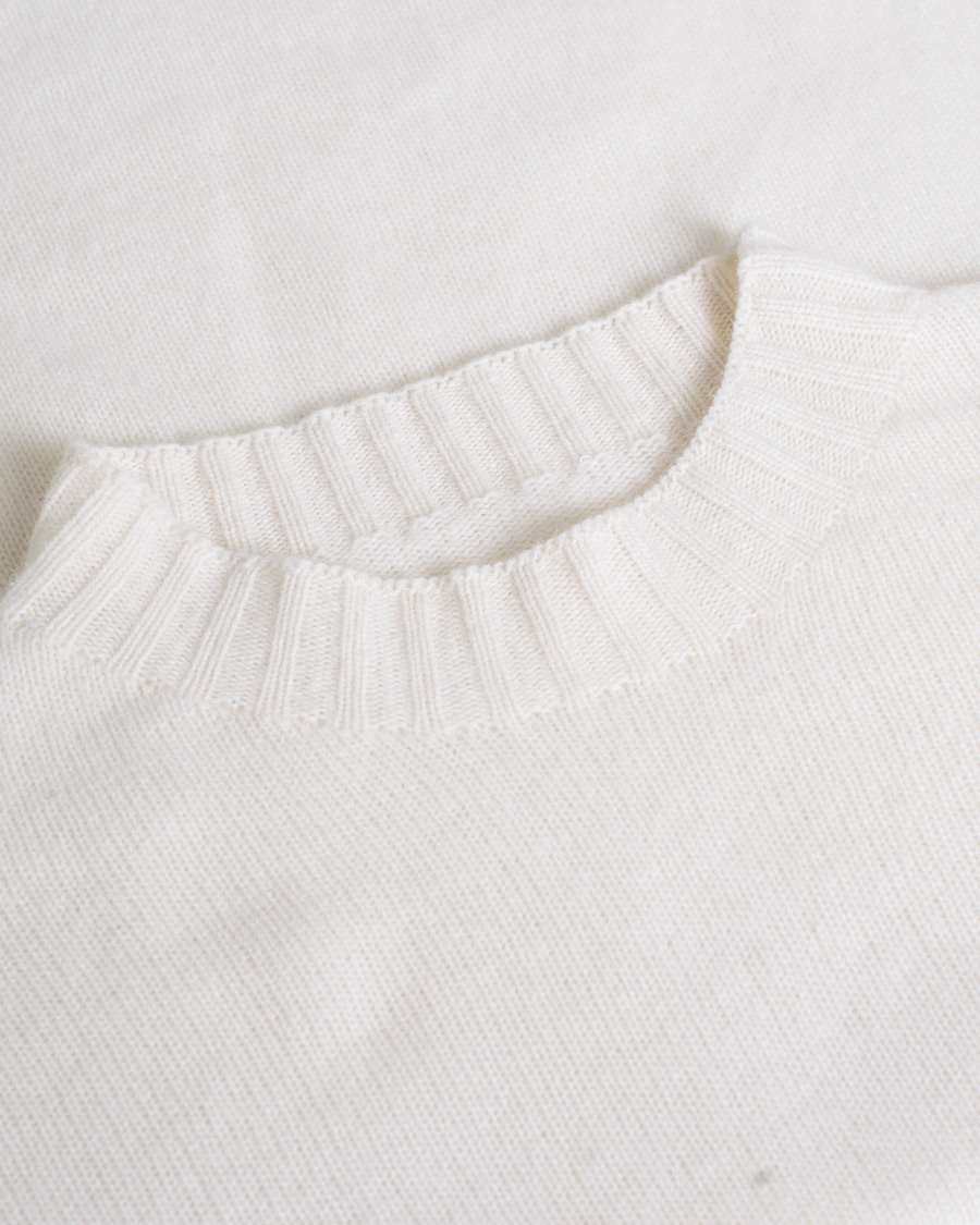 Herre | Trøjer | Pre-owned | Altea Wool/Cashmere Crew Neck Sweater Latte