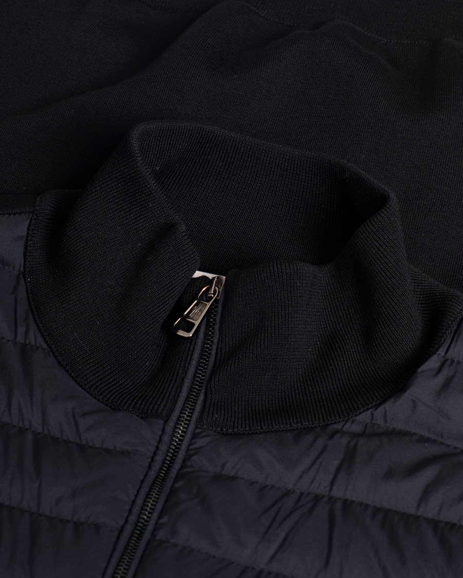 Herre | Moncler Cardigan Down Hybrid Navy | Pre-owned | Moncler Cardigan Down Hybrid Navy