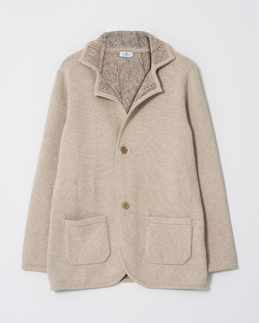 Herre | Blazere & jakker | Pre-owned | Etro Cashmere Knitted Blazer Beige L