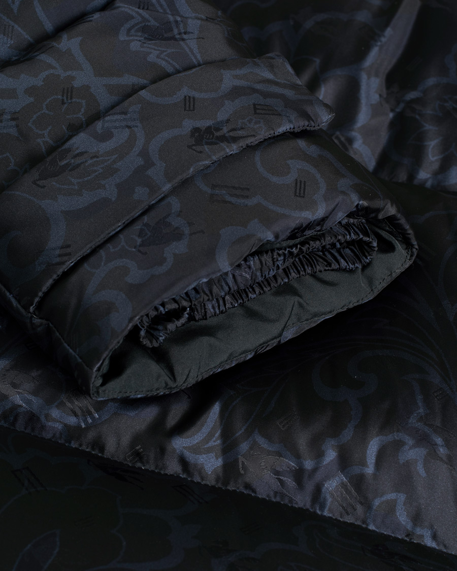 Herre | Etro Patterned Down Jacket Navy XL | Pre-owned | Etro Patterned Down Jacket Navy XL