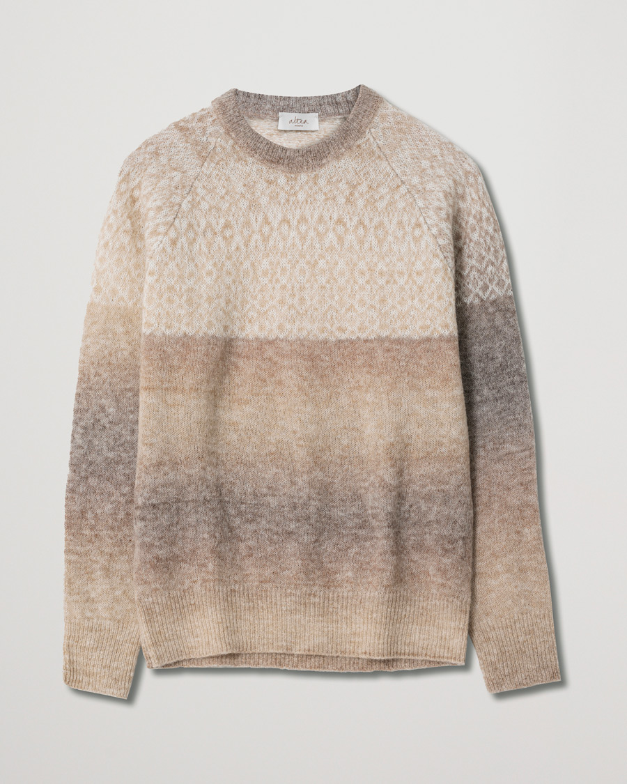 Herre | Trøjer | Pre-owned | Altea Norwegian Jacquard Alpaca Sweater Beige
