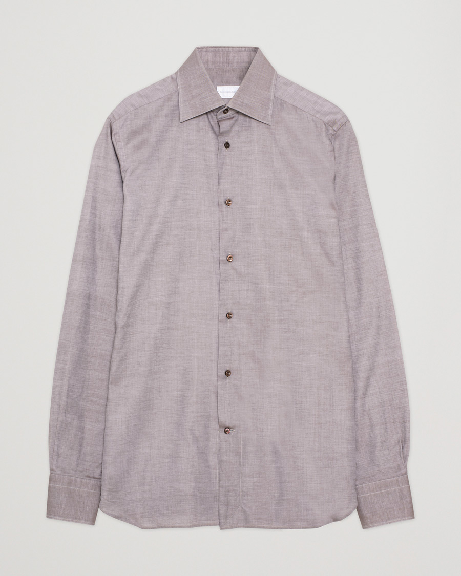 Herre | Pre-owned Skjorter | Pre-owned | Ermenegildo Zegna Slim Fit Cotton Shirt Grey M