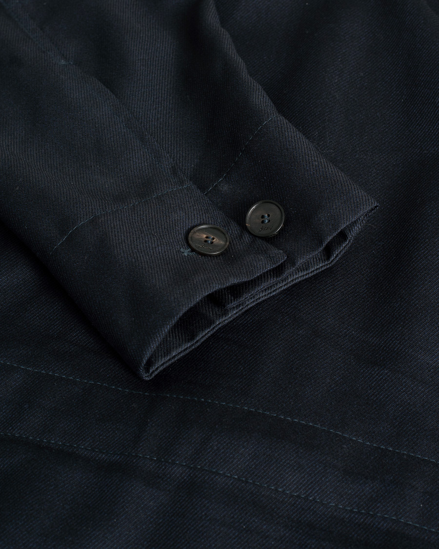 Herre | Pre-owned | Pre-owned | Brioni Light Wool Sahariana Navy