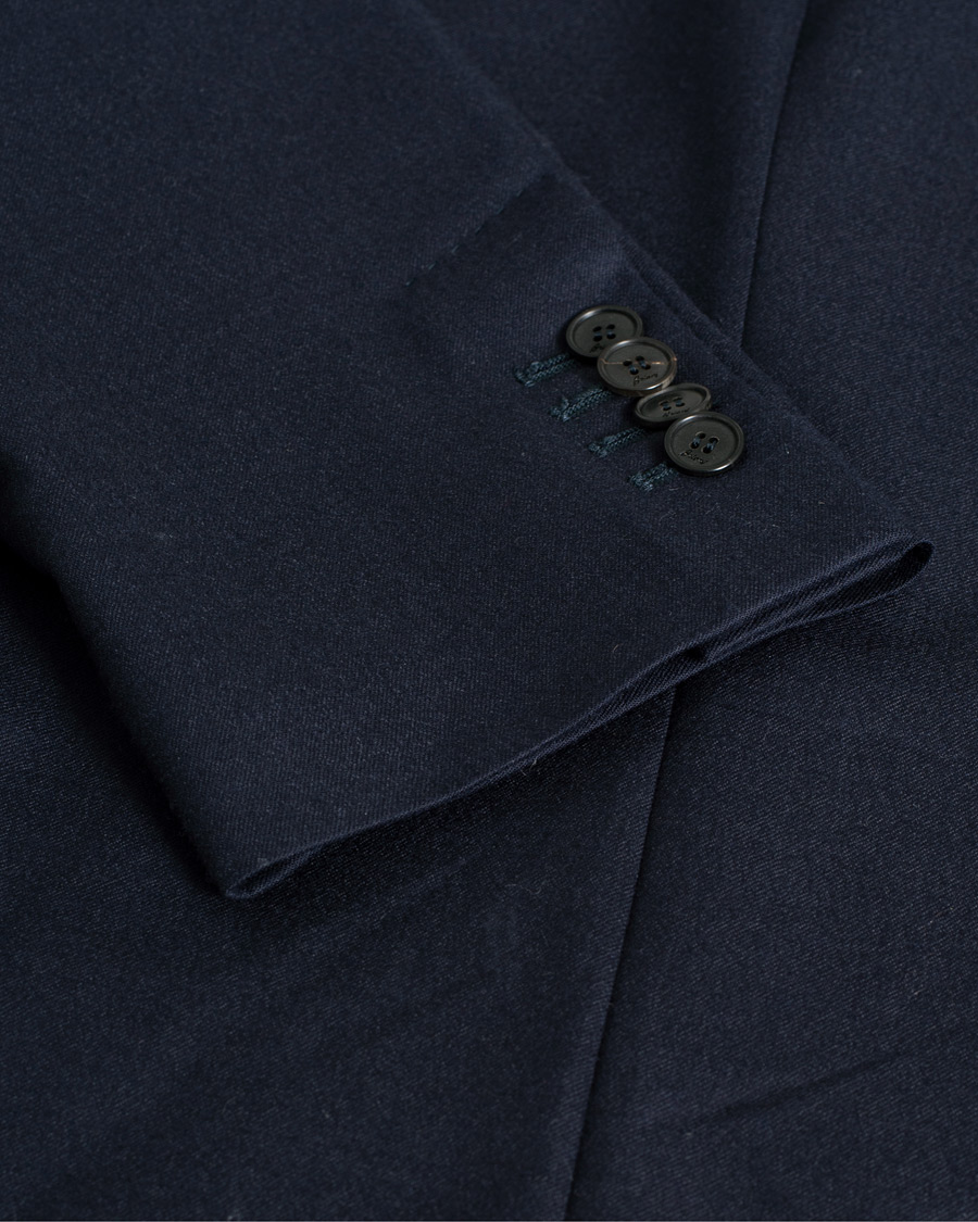 Herre | Pre-owned | Pre-owned | Brioni Deconstructed Flannel Blazer Navy