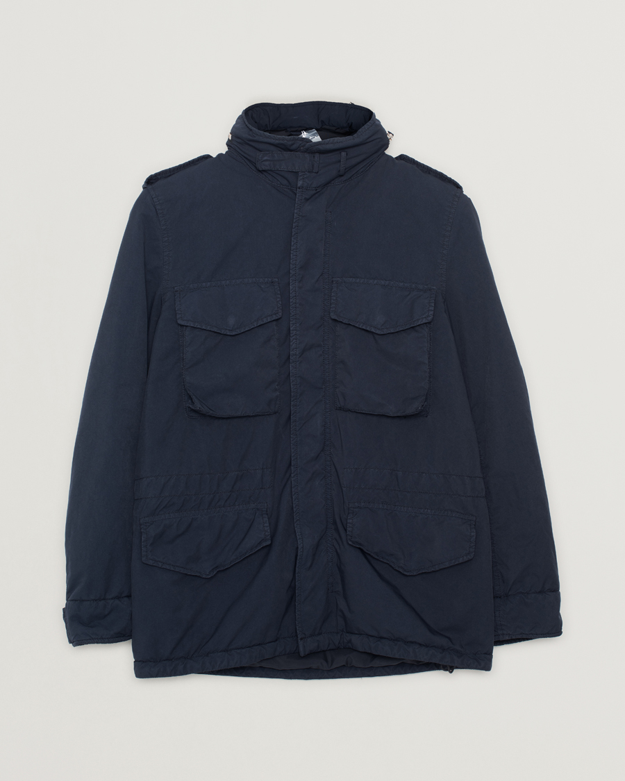 Herre | Aspesi Garment Dyed Field Jacket Navy | Pre-owned | Aspesi Garment Dyed Field Jacket Navy