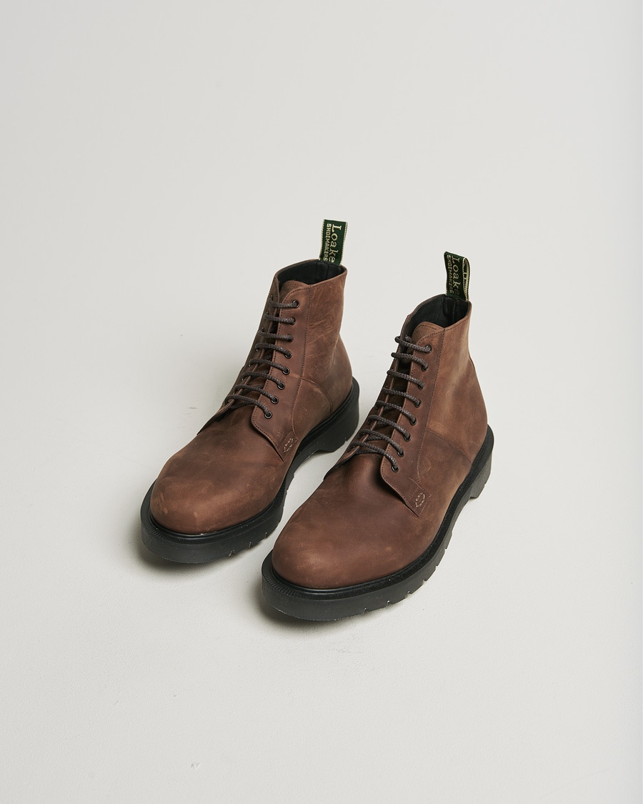 Herre | Loake Shoemakers Niro Heat Sealed Laced Boot Brown Nubuck | Pre-owned | Loake Shoemakers Niro Heat Sealed Laced Boot Brown Nubuck