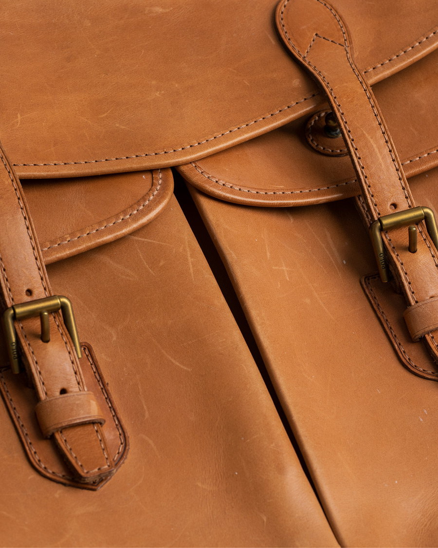 Herre | Polo Ralph Lauren Leather Duffle Bag Natural | Pre-owned | Polo Ralph Lauren Leather Duffle Bag Natural