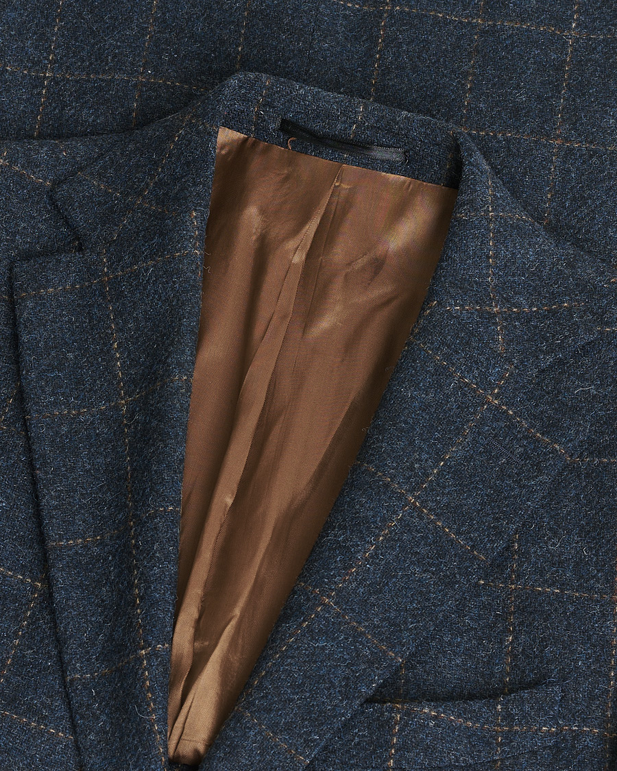 Herre | Pre-owned Blazere | Pre-owned | Walker Slater Edward Tweed Cheked Blazer Navy UK40 - EU50