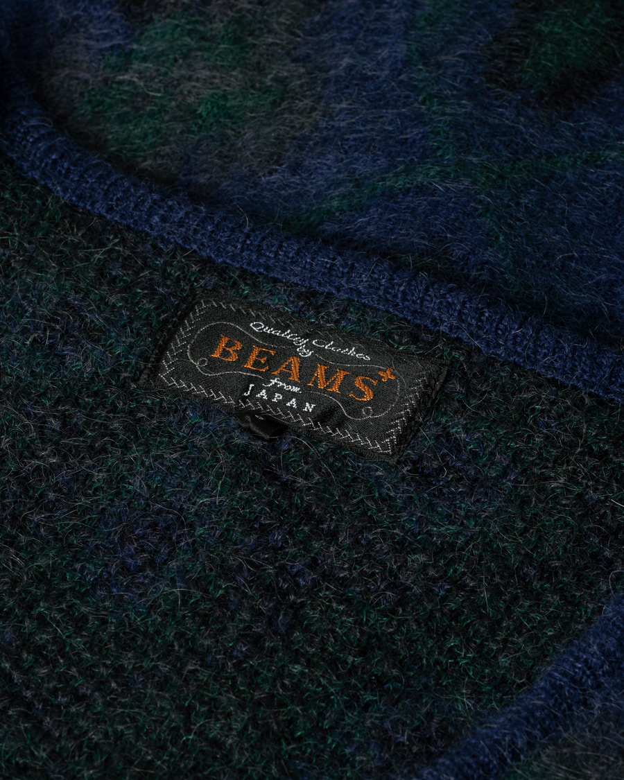 Herre | Trøjer | Pre-owned | BEAMS PLUS Botanical Jacquard Cardigan Navy