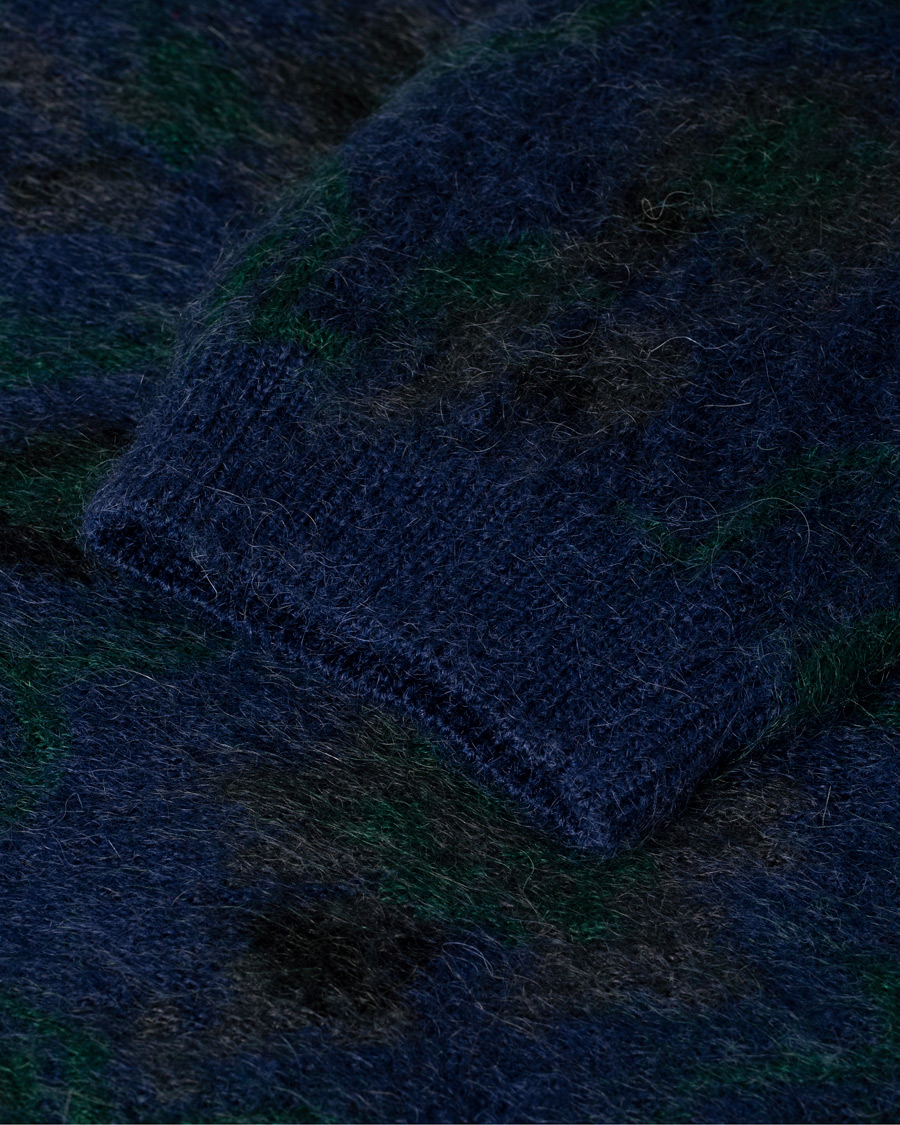 Herre | Trøjer | Pre-owned | BEAMS PLUS Botanical Jacquard Cardigan Navy