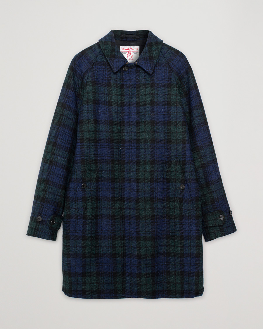 BEAMS PLUS Balmacaan Harris Tweed Coat Blackwatch CareOfCarl