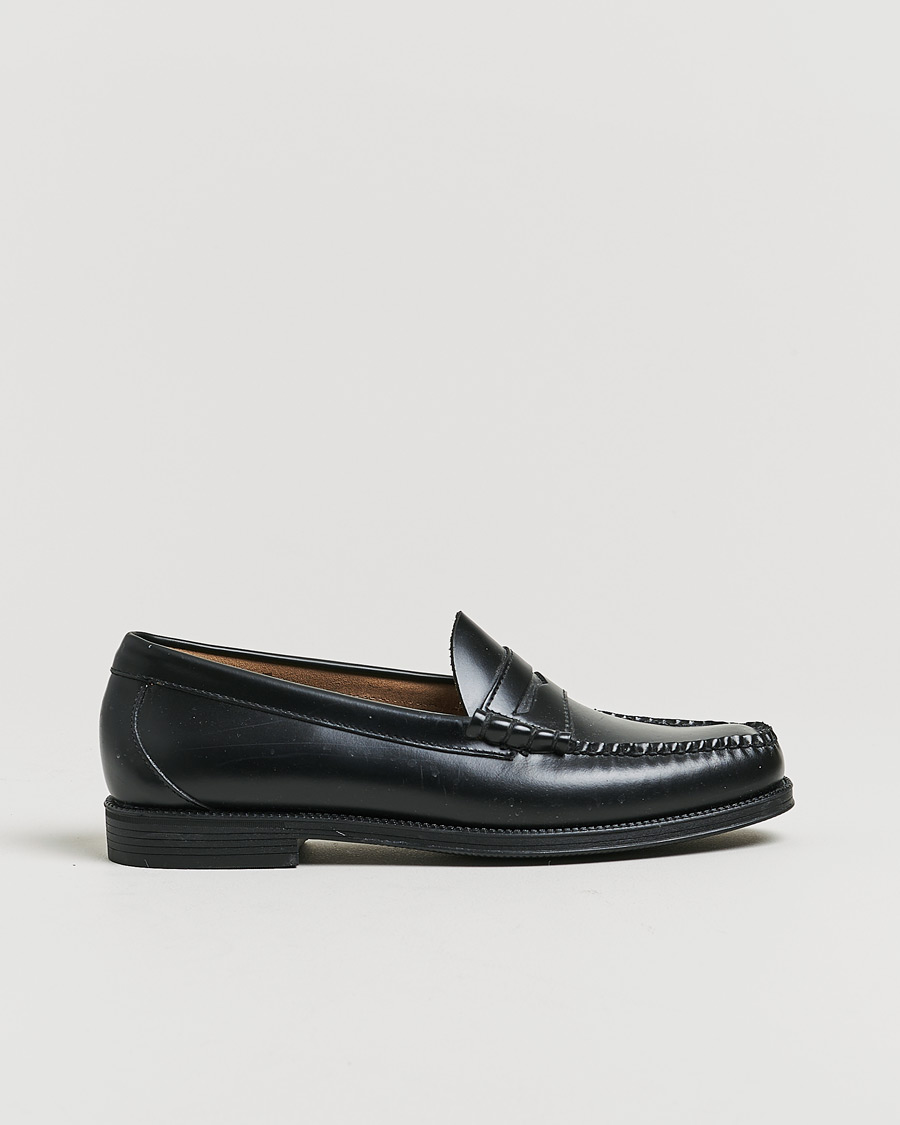 Herre | Pre-owned Sko | Pre-owned | G.H. Bass Easy Weejuns Larson Penny Loafers Black Leather 43