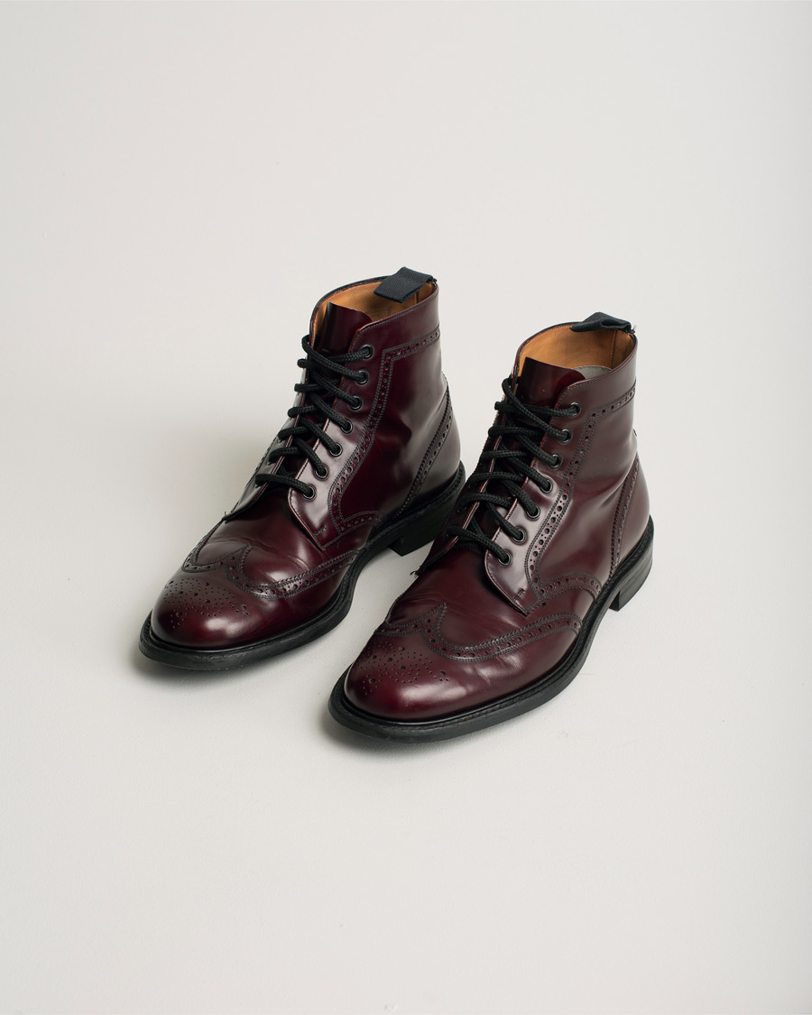 Herre | Church's Caldecott Boot Burgundy UK9 - EU43 | Pre-owned | Church's Caldecott Boot Burgundy UK9 - EU43