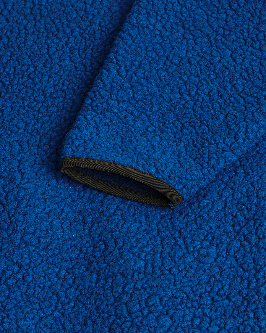 Herre | Drake's Rib BRib Bound Fleece Jacket Blue | Pre-owned | Drake's Rib BRib Bound Fleece Jacket Blue