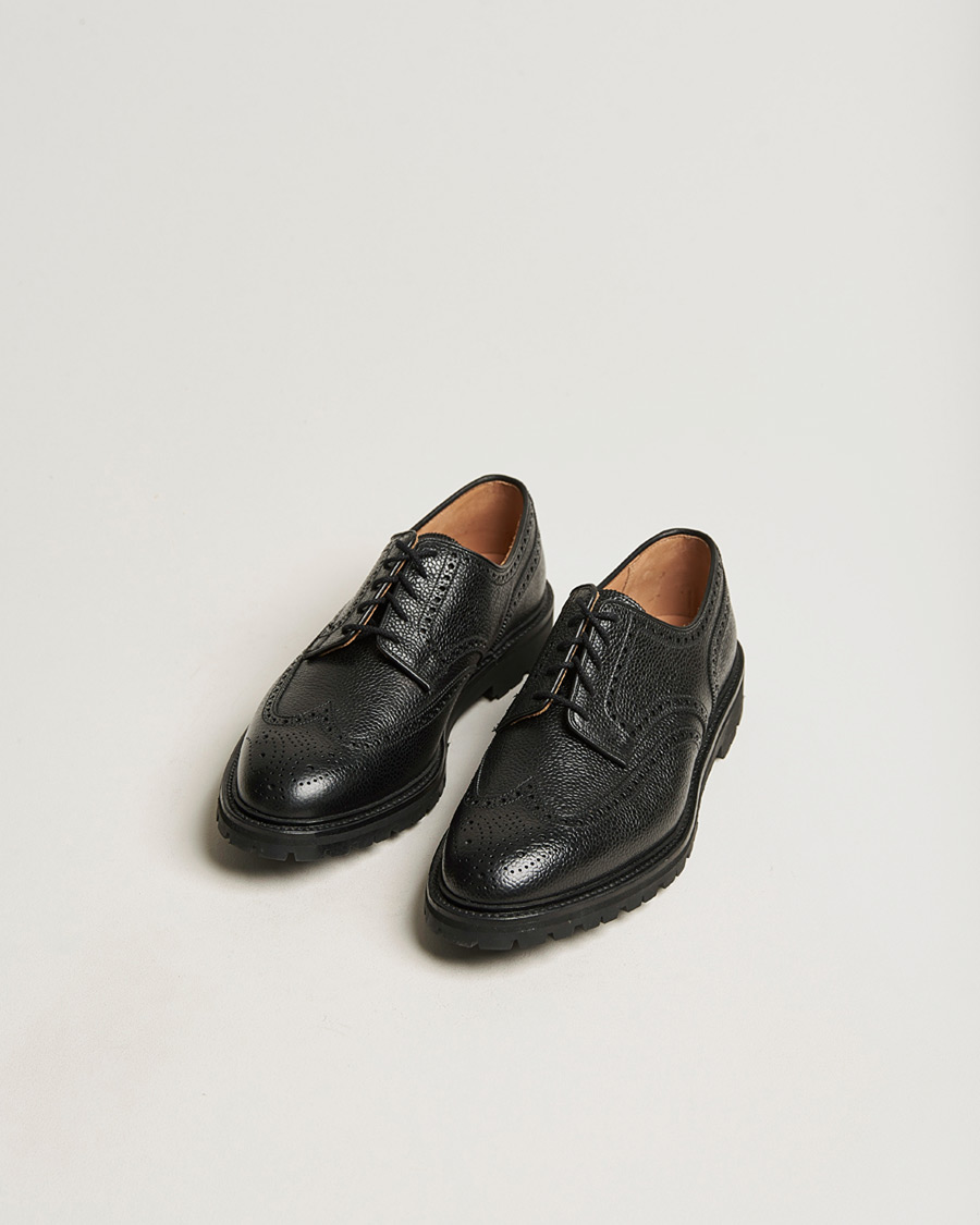 Herre | Pre-owned Randsyede sko | Pre-owned | Crockett & Jones Pembroke Derbys Scotch Grain Vibram Black Calf UK6,5 - EU40,5