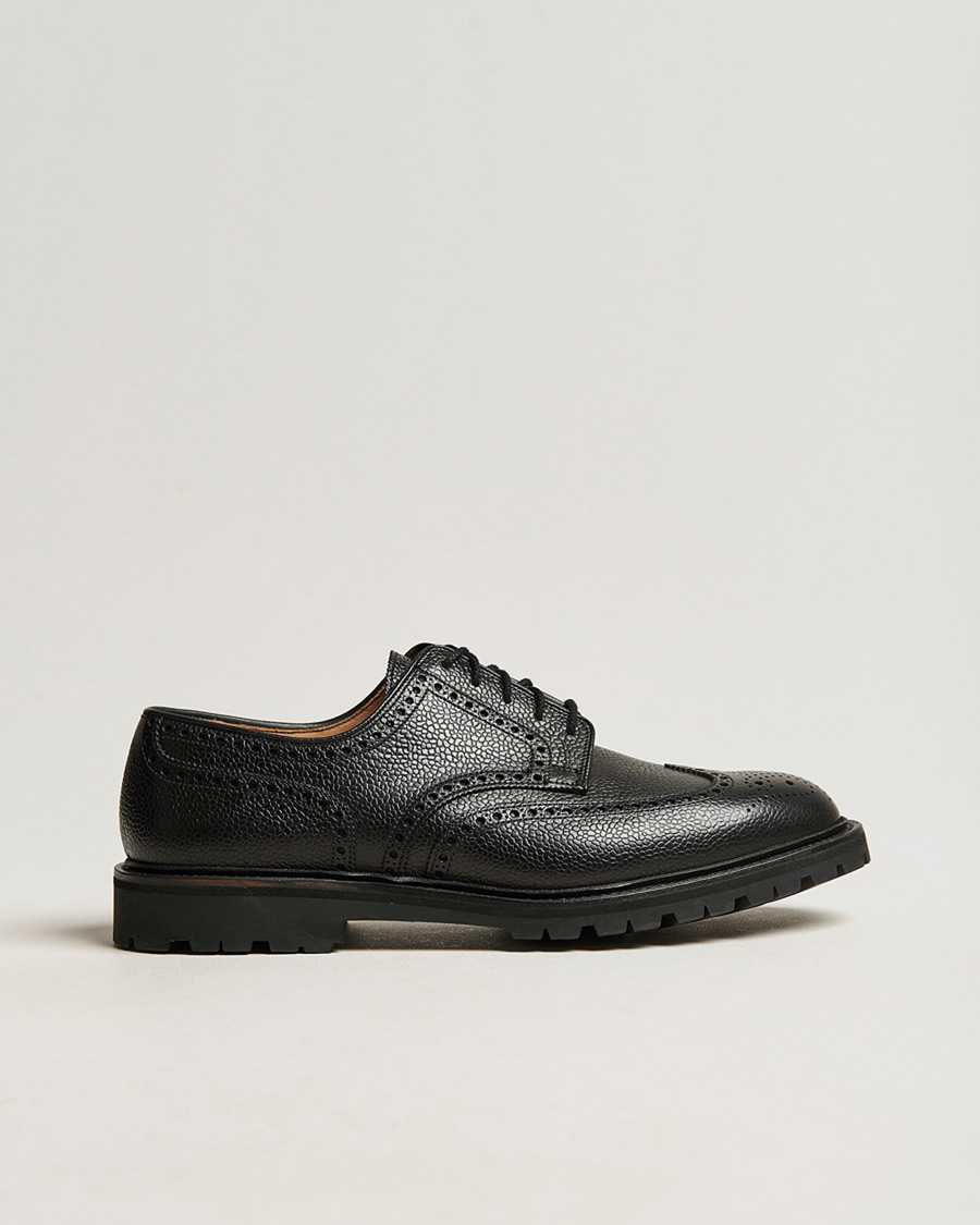 Herre | Pre-owned Randsyede sko | Pre-owned | Crockett & Jones Pembroke Derbys Scotch Grain Vibram Black Calf UK6,5 - EU40,5