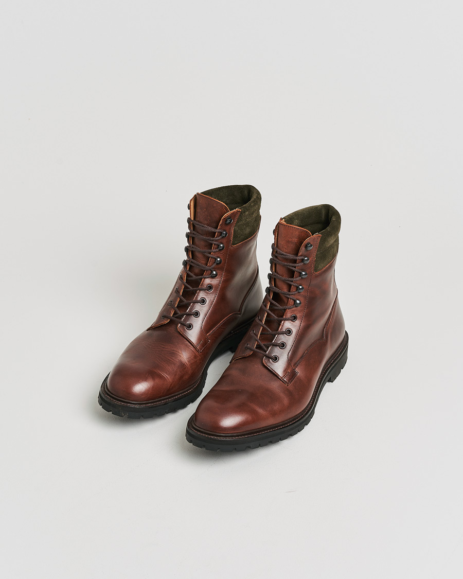 Herre | Crockett & Jones Ross Boot Vibram Sole Chocolate Hurricane Hide UK10 - EU44,5 | Pre-owned | Crockett & Jones Ross Boot Vibram Sole Chocolate Hurricane Hide UK10 - EU44,5