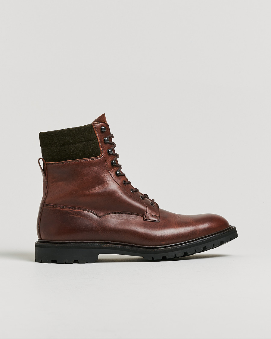 Herre | Crockett & Jones Ross Boot Vibram Sole Chocolate Hurricane Hide UK10 - EU44,5 | Pre-owned | Crockett & Jones Ross Boot Vibram Sole Chocolate Hurricane Hide UK10 - EU44,5