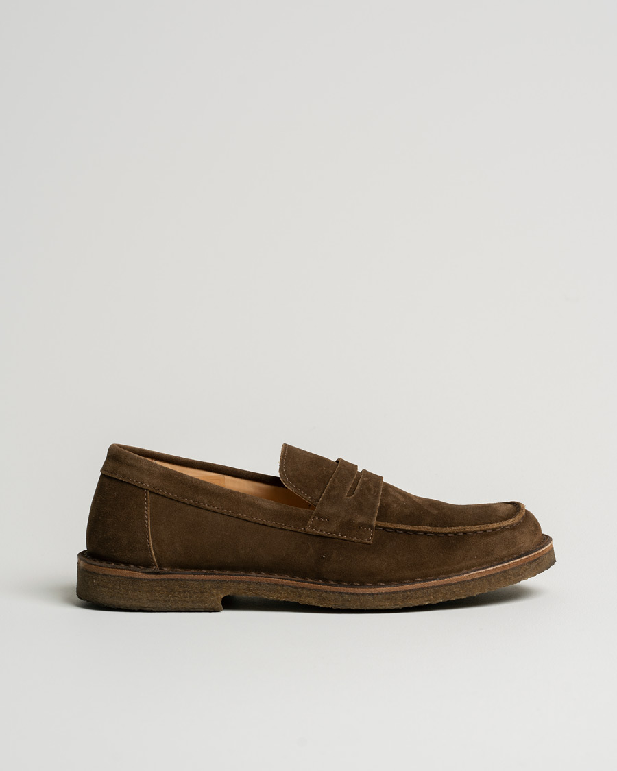 Herre | Astorflex Mokaflex Loafer Dark Khaki Suede | Pre-owned | Astorflex Mokaflex Loafer Dark Khaki Suede