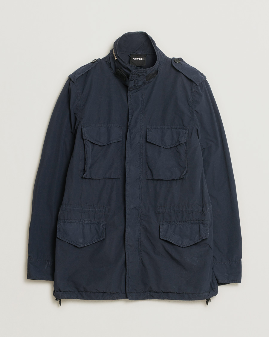 Herre | Pre-owned Jakker | Pre-owned | Aspesi Giubotto Garment Dyed Field Jacket Navy S