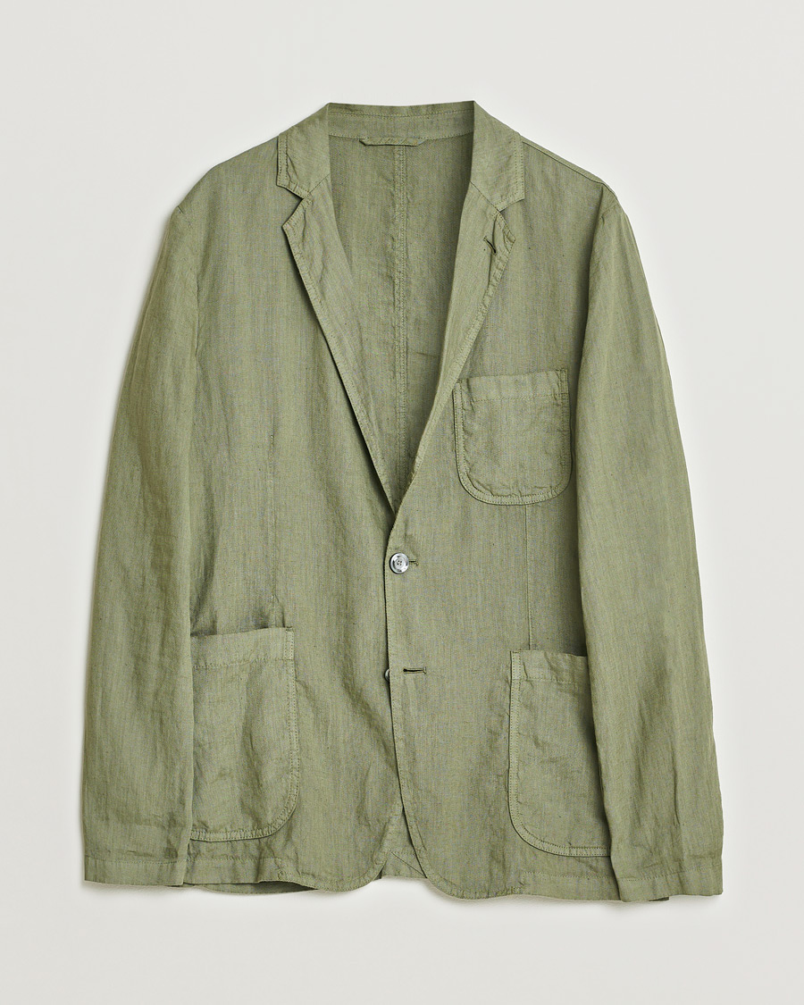 Herre | Aspesi Samuraki Linen Blazer Military | Pre-owned | Aspesi Samuraki Linen Blazer Military