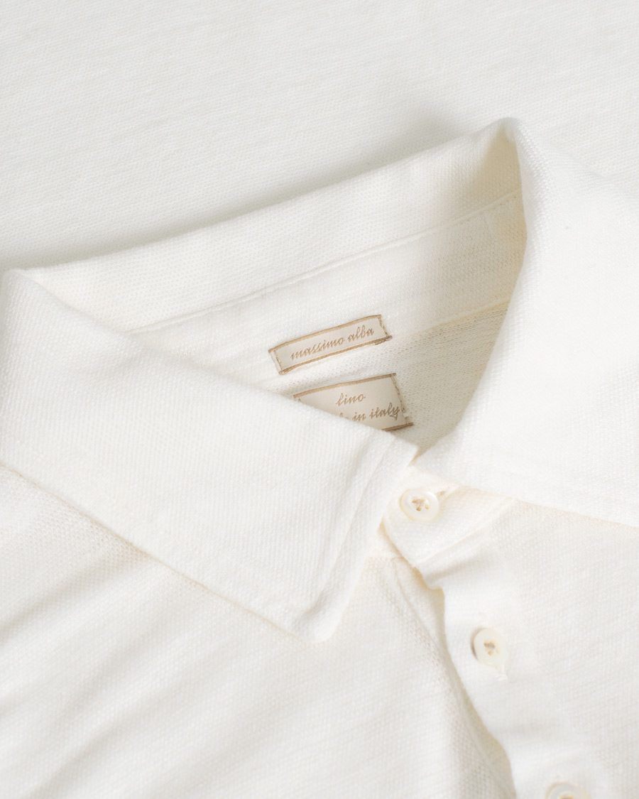Herre | Polotrøjer | Pre-owned | Massimo Alba Wembley Linen Polo White
