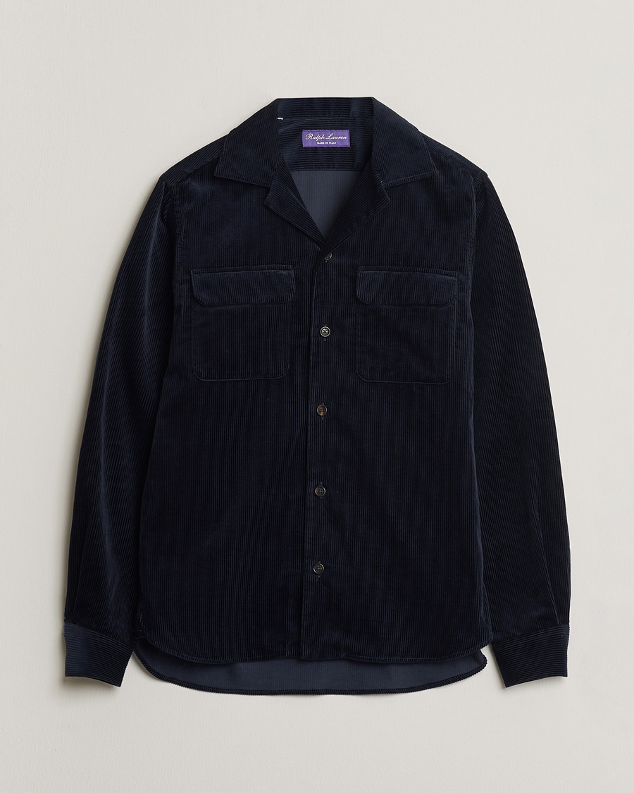 Herre | Pre-owned Skjorter | Pre-owned | Ralph Lauren Purple Label Double Pocket Overshirt Classic Navy S