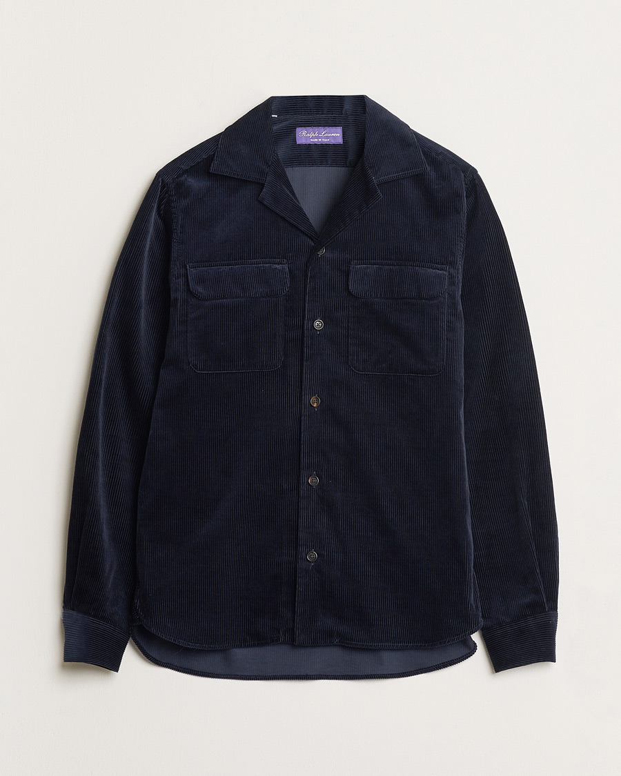 Herre | Ralph Lauren Purple Label Double Pocket Overshirt Classic Navy S | Pre-owned | Ralph Lauren Purple Label Double Pocket Overshirt Classic Navy S