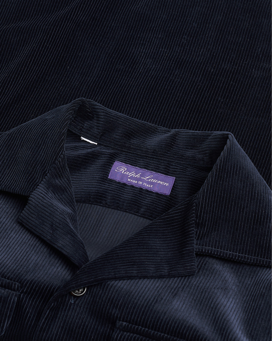 Herre | Ralph Lauren Purple Label Double Pocket Overshirt Classic Navy S | Pre-owned | Ralph Lauren Purple Label Double Pocket Overshirt Classic Navy S
