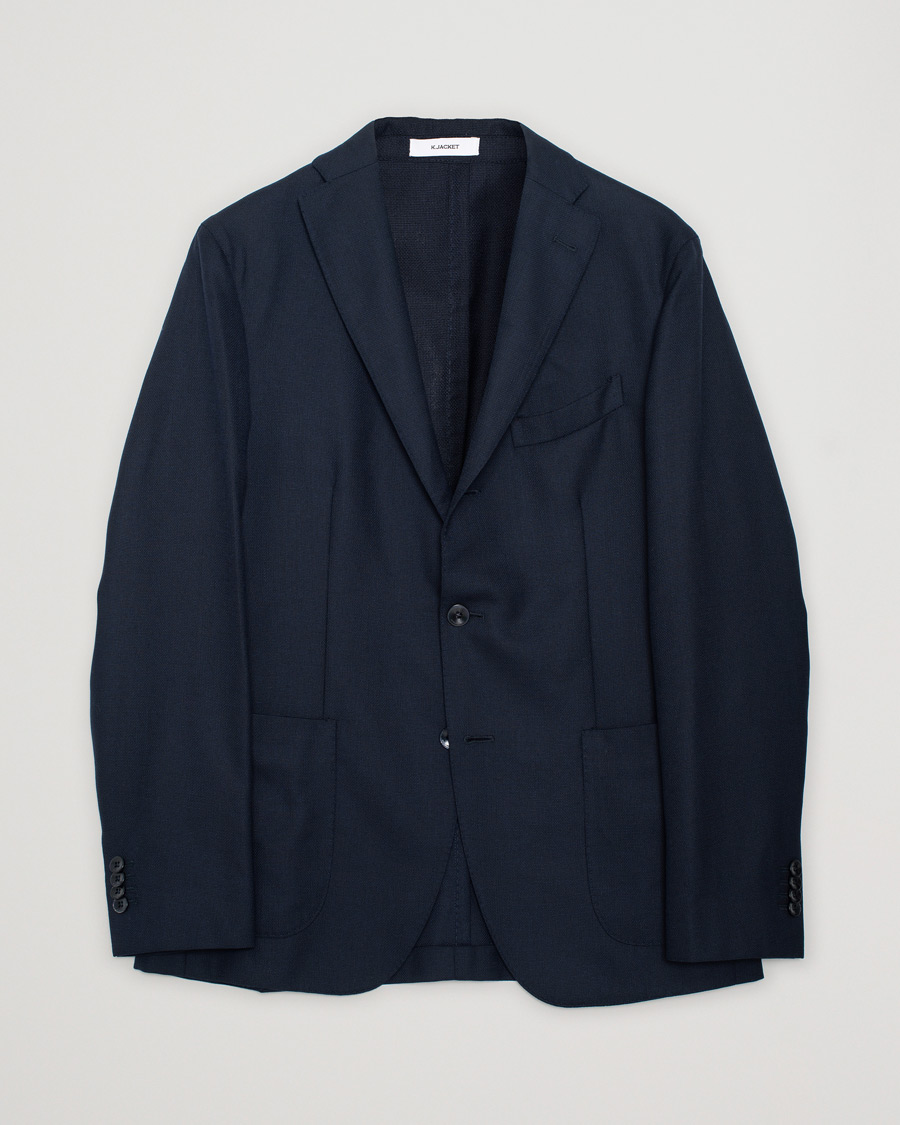 Herre | Boglioli K Jacket Wool Hopsack Blazer Navy | Pre-owned | Boglioli K Jacket Wool Hopsack Blazer Navy