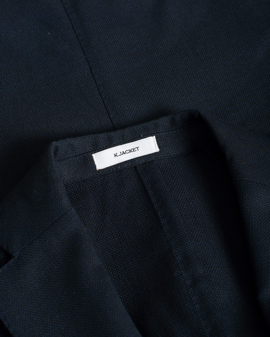 Herre | Boglioli K Jacket Wool Hopsack Blazer Navy | Pre-owned | Boglioli K Jacket Wool Hopsack Blazer Navy